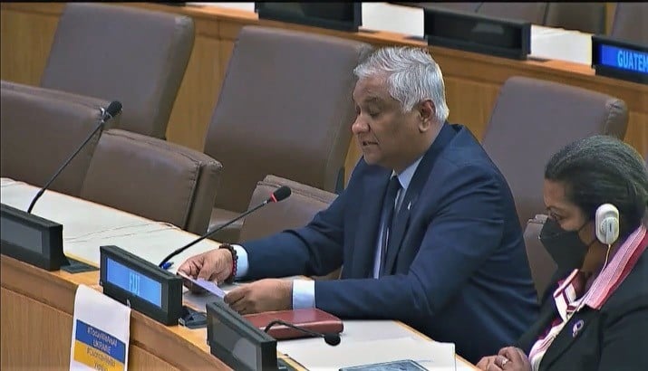 Ambassador Dr. Prasad addresses the 66th Commission on the Status of Women